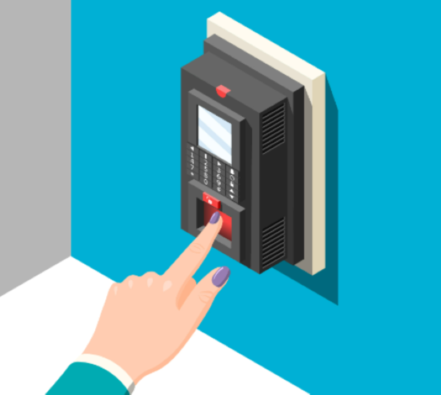 Biometric Access Attendance System - Color: Black