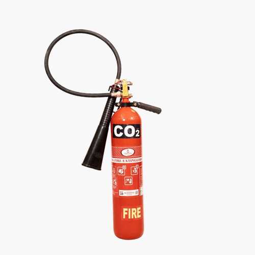 CO2 Fire Extinguisher - Mild Steel, 2 KG, Red Color | Industrial & Office Use, 6.5 kg Weight, Warranty Included