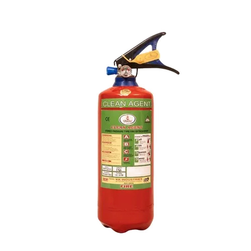 Clean Agent Type Fire Extinguisher - Mild Steel, Red Color | Reliable for Industrial, Office, and Factory Use, Guaranteed Warranty