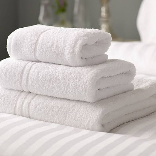 White Cotton Towel - 100% Cotton, Different Available Colors | Customizable Shape, Excellent Water Absorbency for All Age Groups