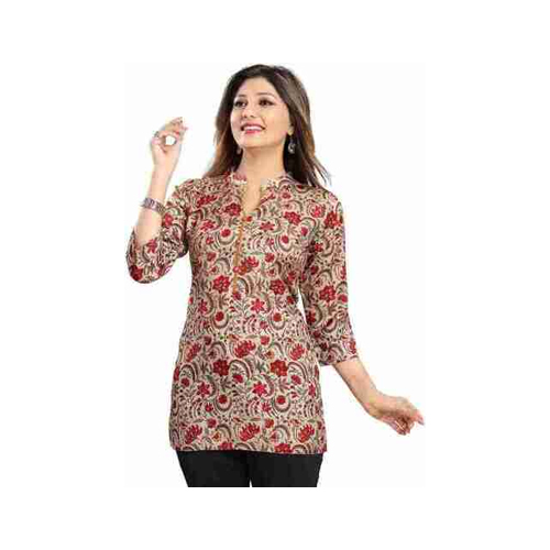 Ladies Printed Kurti - 100% Cotton, Customized Sizes, Vibrant Colors & Patterns | Modern Daily Wear, Washable & Versatile Design