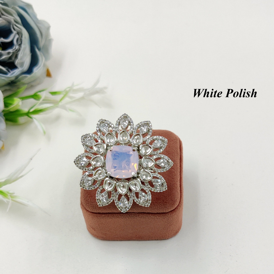 Unique Designer American Diamond Ring - Gender: Women
