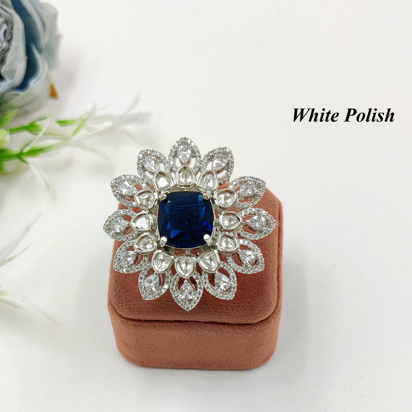 Unique Designer American Diamond Ring - Gender: Women