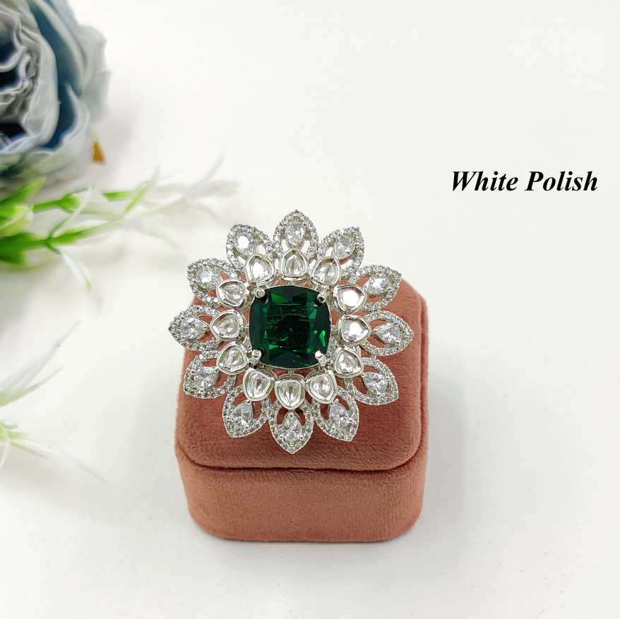 Unique Designer American Diamond Ring - Gender: Women