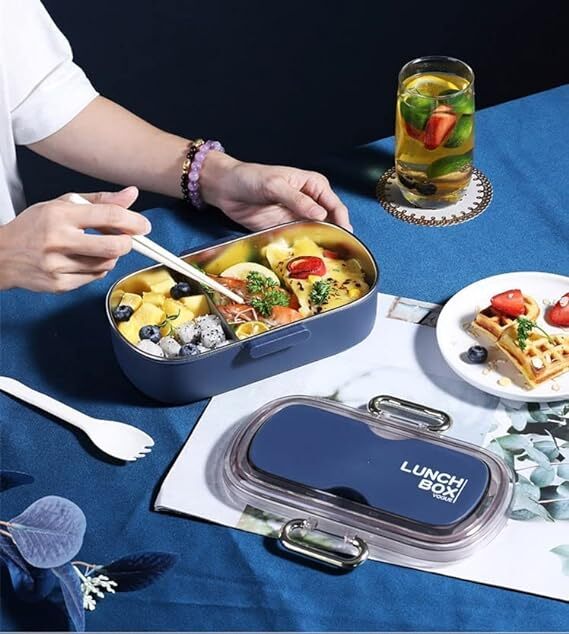 R&d Insulated Lunch Box - 900ml Stainless Steel, Multicolor Design For Kids & Professionals