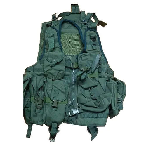 Military Body Armor Vest - Polyester Material, Medium Size, Green Color | Unisex Design, Waterproof, Suitable for All Seasons