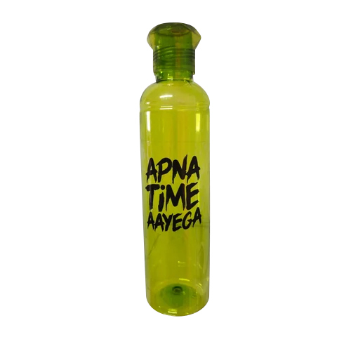 Plastic Water Bottle For Fridge - Plastic, Medium Size, Green Color | Round Shape, Ideal for Refrigeration and Everyday Use