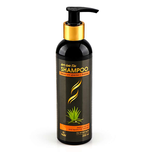 200ml Anti Hair Fall Shampoo - Gel Formula, Cream Color | Features Zinc Pyrithione, Bhringraj, Neem, Hibiscus & Argan Oil for All Hair Types
