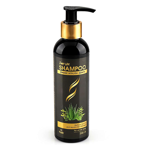 200ml Daily Use Hair Shampoo - Gel Form, Light Blue Color, Suitable For All Hair Types | Smoothens Hair, Reduces Hair Fall, Easy Application
