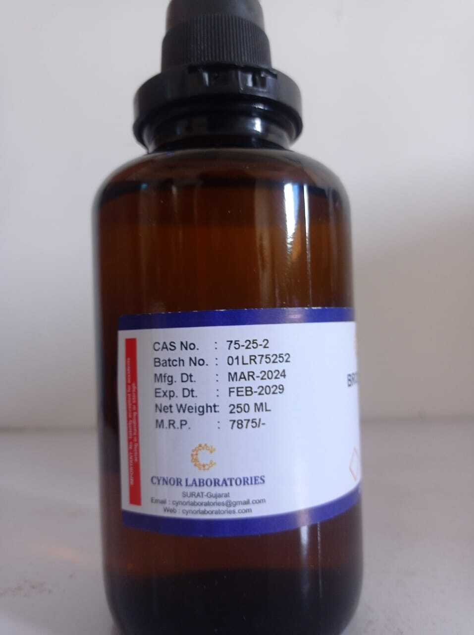 Bromoform (500 Ml) - Chemical Formula: Chbr3, Color: Colorless, Density: High | High Purity, High Refractive Index, Laboratory Reagent