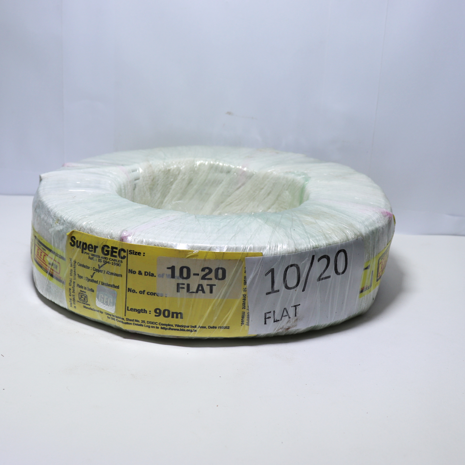 10-20 Flat Copper Wire 90 Mtr Insulation Material: Best Pvc