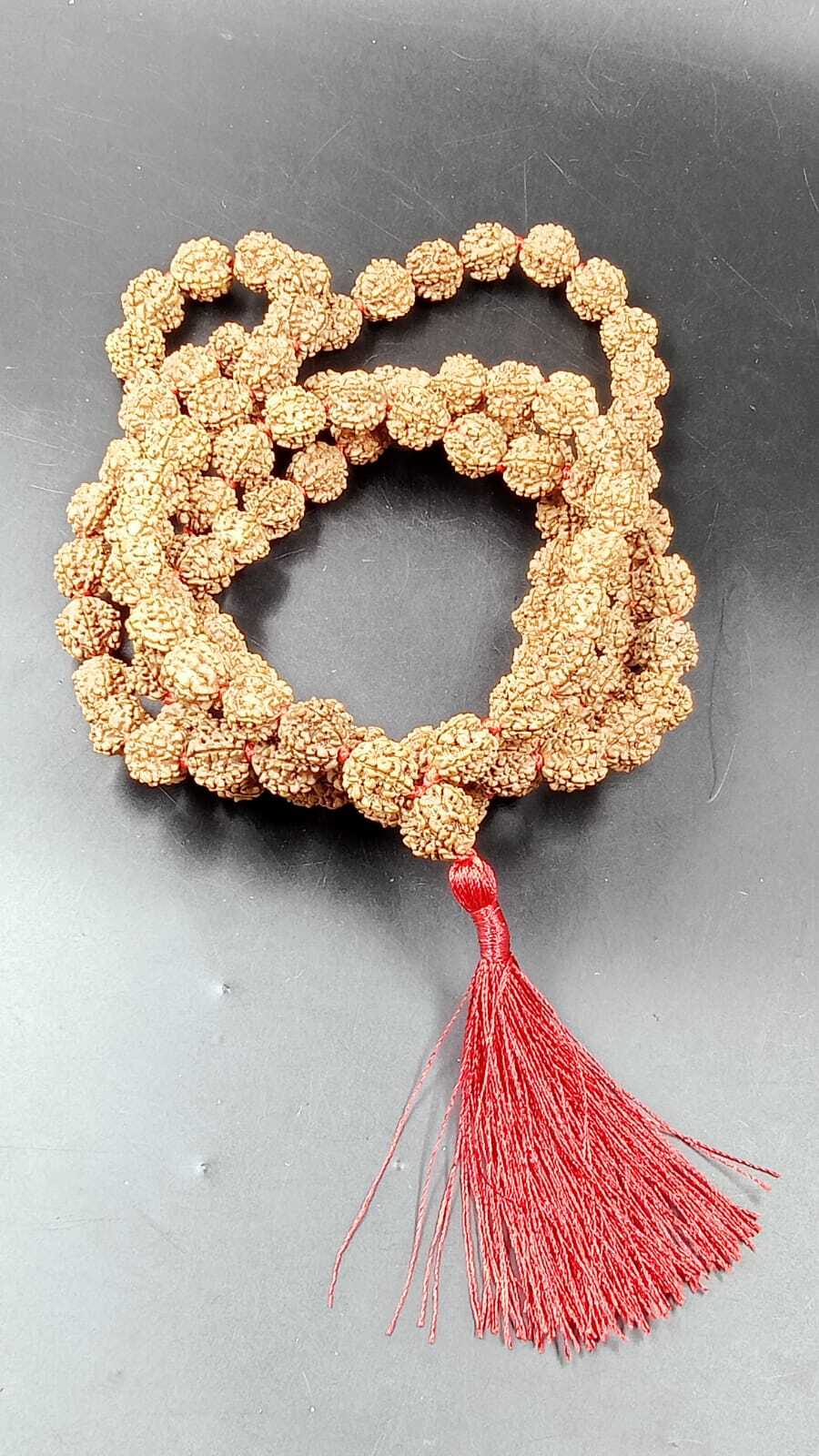 Nepali 5 Mukhi Rudraksha Mala (Rare Small Size ) - Occasion: Religious