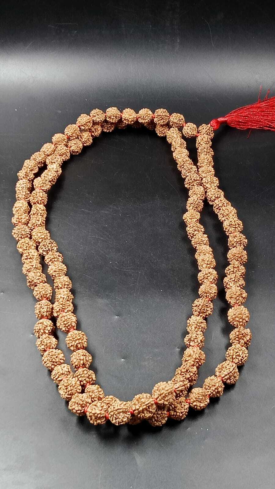 Nepali 5 Mukhi Rudraksha Mala (Rare Small Size ) - Occasion: Religious