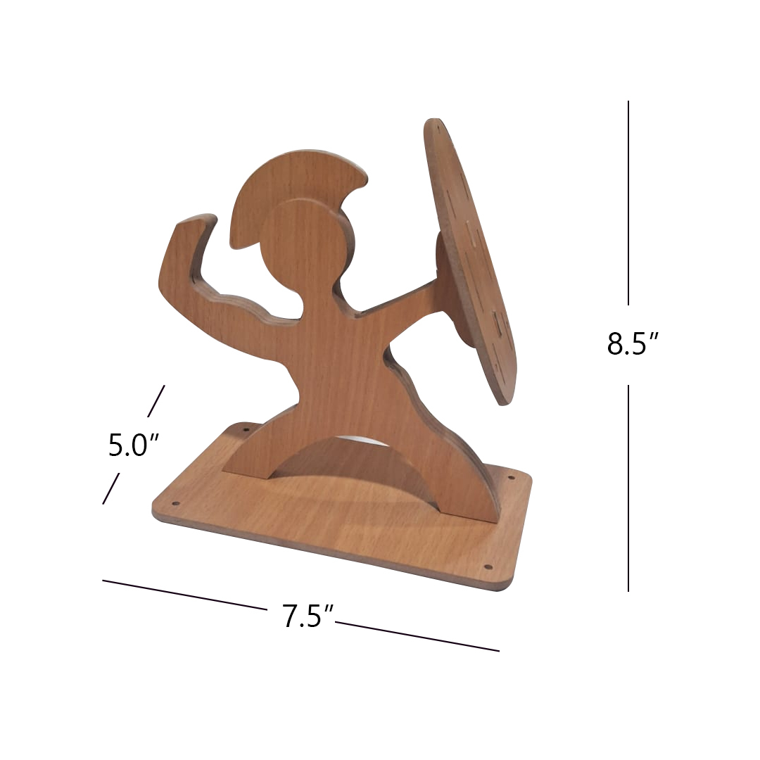 Knife Stand - Mdf Material, Compact Design, Brown Finish | Multiple Slot Sizes For Versatile Knife Storage And Display
