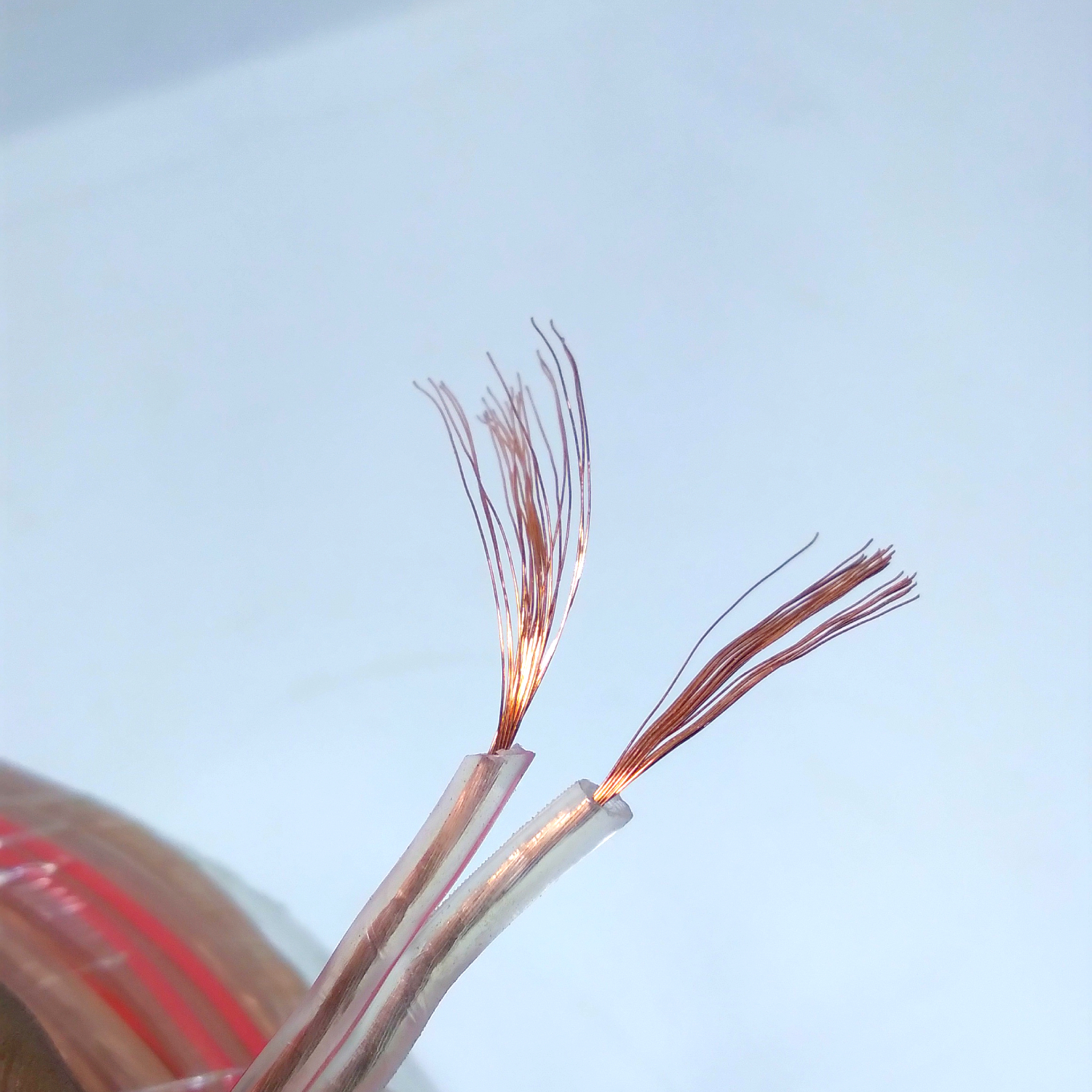 White 24-20 Parallel Flat Copper Wire 90 Mtr (Transparent)