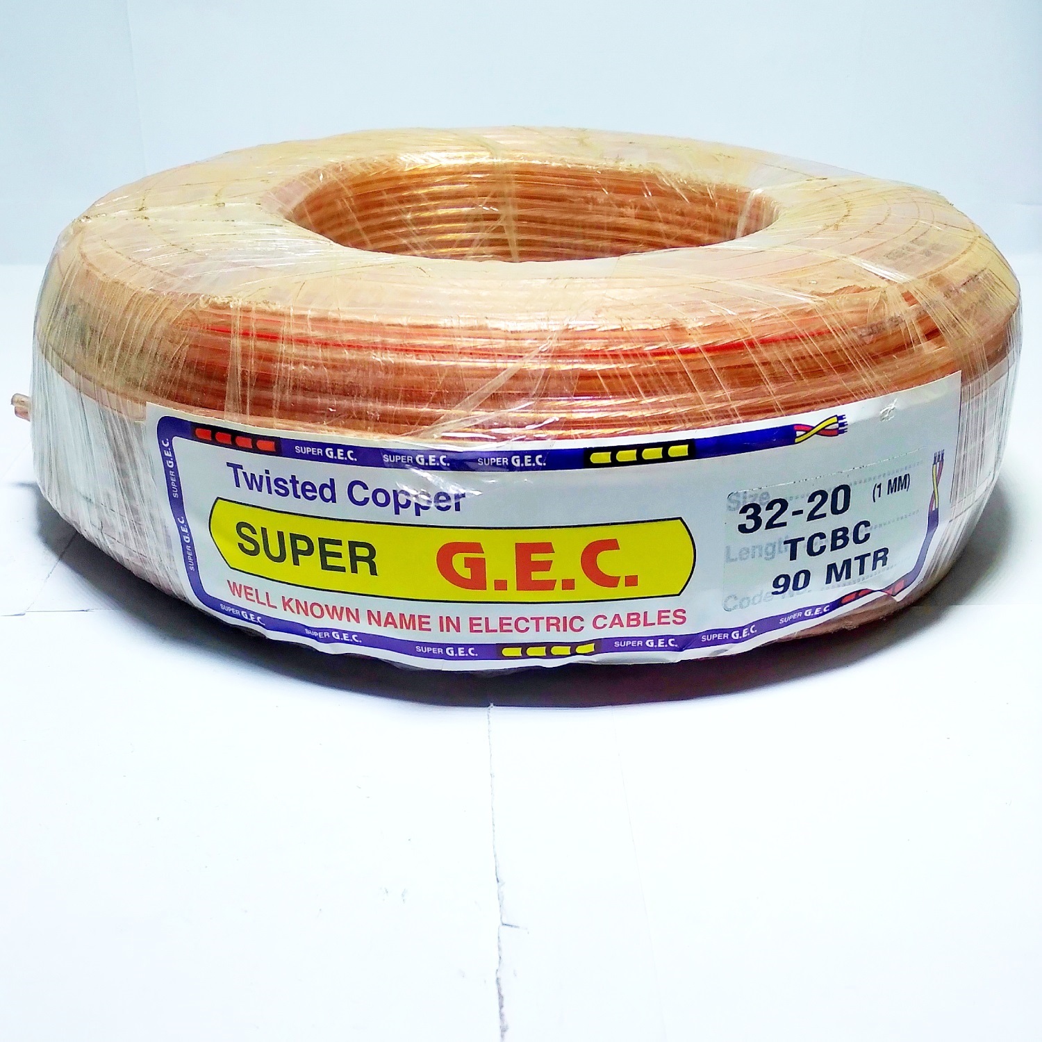 32-20 Parallel Flat Copper Wire 90 Mtr (Transparent) Insulation Material: Best Pvc