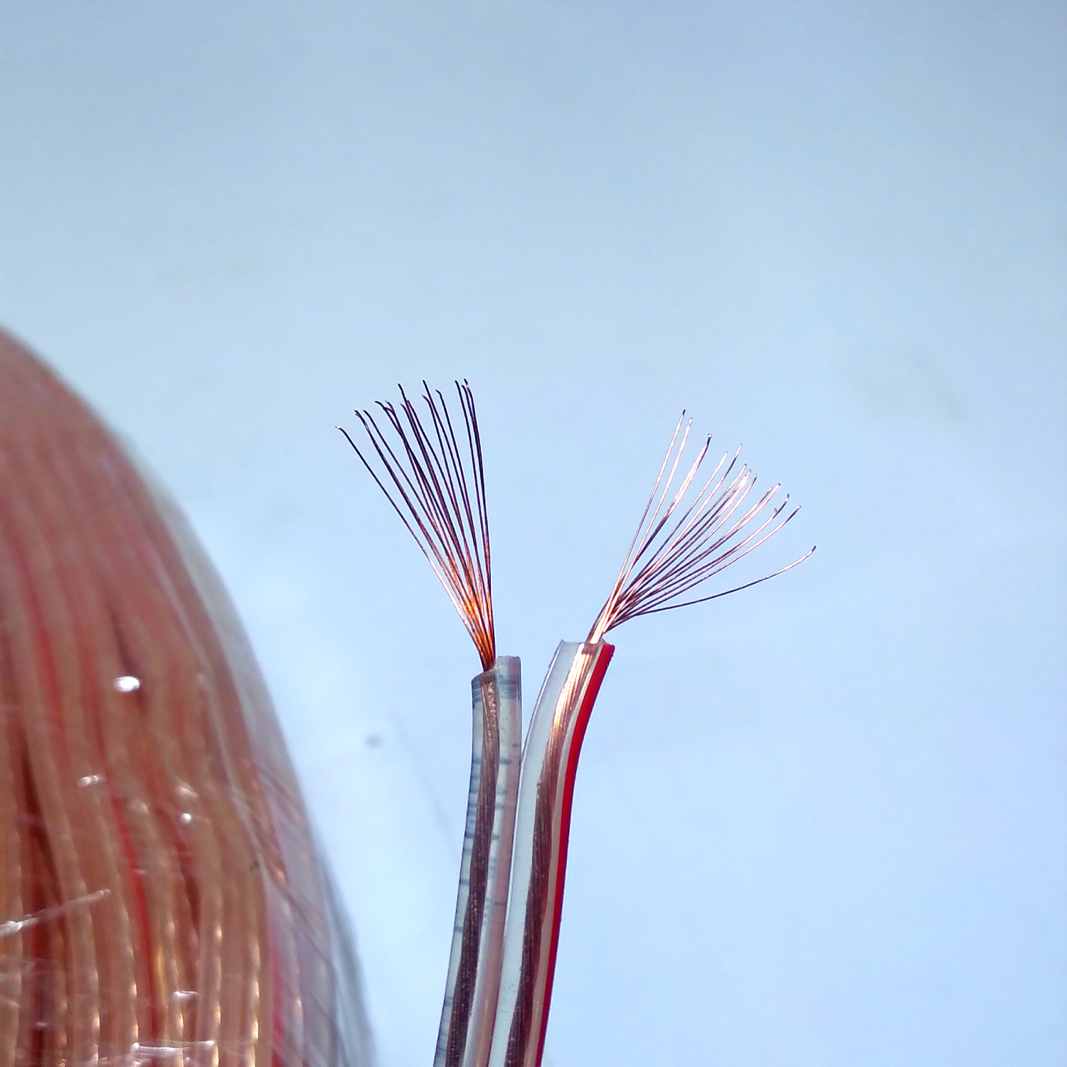 White 16-20 Parallel Flat Copper Wire 90 Mtr (Transparent)