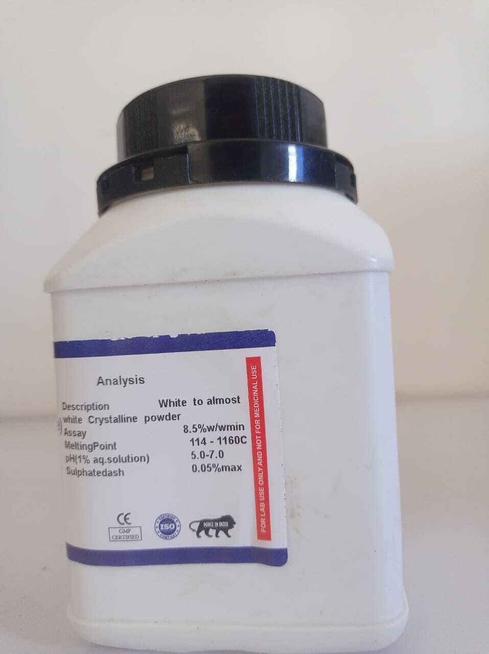 Acetanilide 98.5% Extra Pure (500 Ml) - Solid, C8h9no Chemical Formula, 135.17 G/mol Molar Mass | Accurate Results, High Purity, Lab Grade