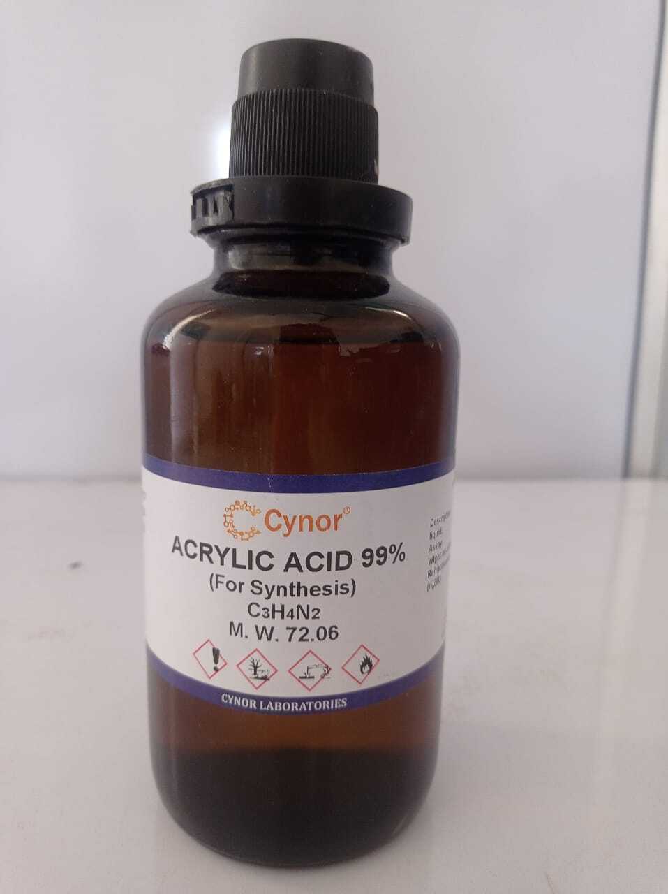 Acrylic Acid 99% (For Synthesis) - 500 Ml, High Purity, Versatile, Colorless Liquid With Acrid Odor, Miscible With Solvents