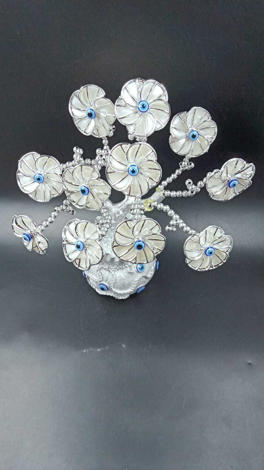 Silver Evil Eye Tree - Material: Metal