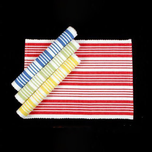 Ribbed Printed Place Mat For Dining - Color: As Per Requirement