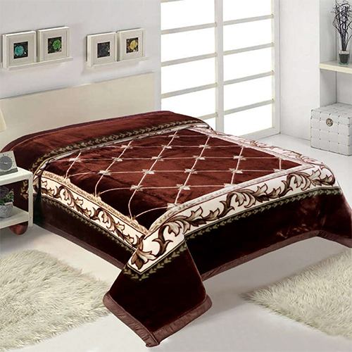 Blissful Semi Cloudy Soft Blanket - Fleece Wool Material, Full Size, Printed Pattern, Versatile Color Options