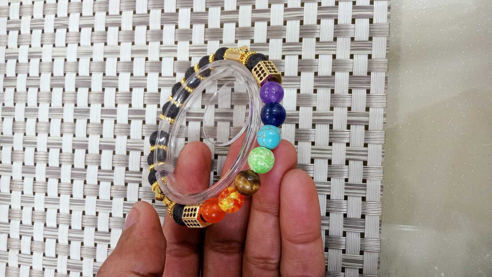 Original Certified Seven Chakra Bracelet - Stone Color: Multicolour