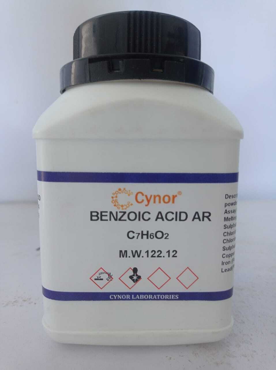 Benzoic Acid Ar (500 Gm) - White Solid Organic Compound, C6h5cooh | Analytical Reagent, Antimicrobial, Food Additive, High Purity, Industrial Use, Preservative