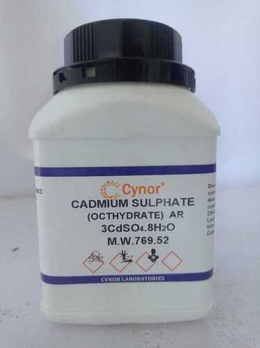 CADMIUM SULPHATE AR (500 GM) - 3CdSO4·8H2O, Analytical Reagent, Highly Soluble in Water, Accurate Results, High Purity, Reliable Quality, Plastic Bottle