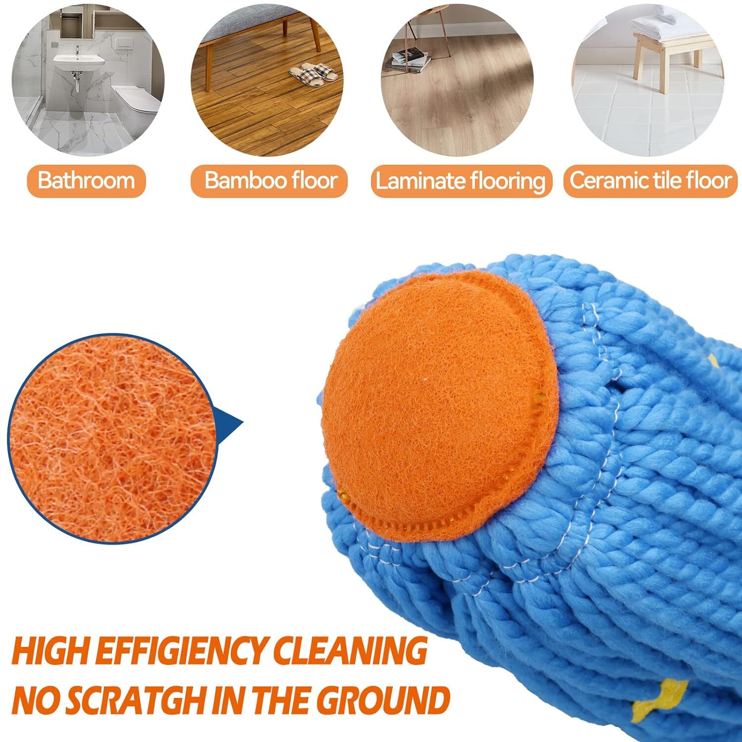 Self-wringing Twist Dust Mops For Floor Cleaning