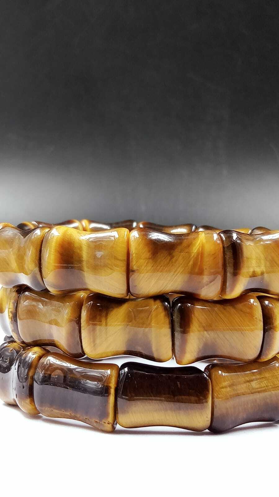 Tiger Eye Stone Bracelet - Stone Color: Natural