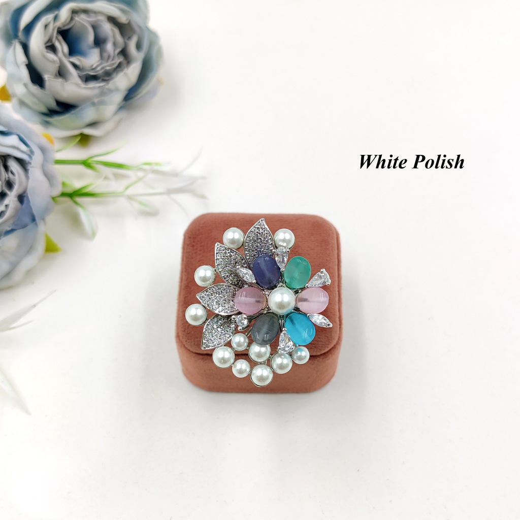 Modern American Diamond Ring - Imitation Jewelry, Available In Multiple Sizes, Elegant Accessory For Parties, Weddings, Anniversaries, Engagements