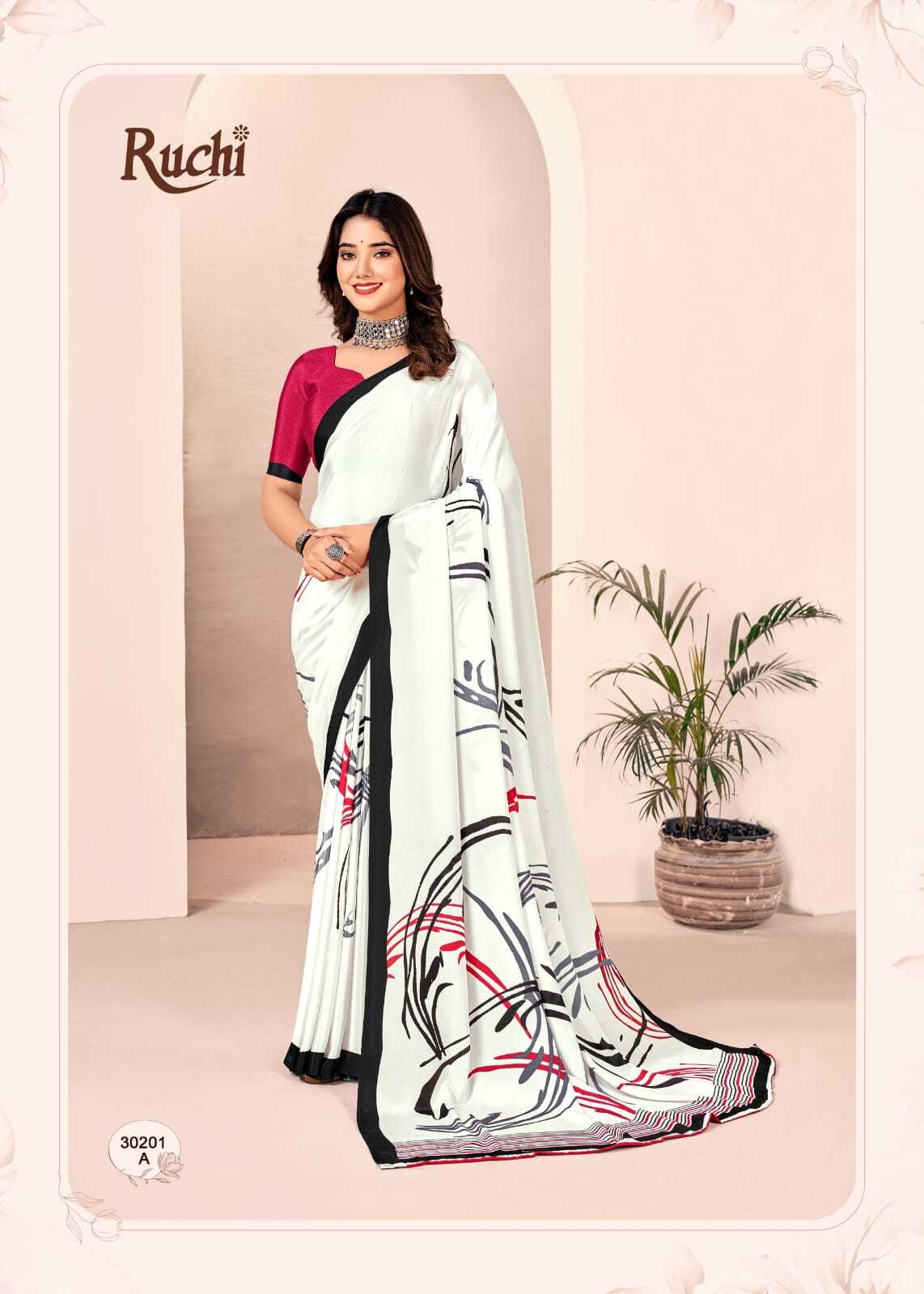 Silk Crepe Saree - Silk Fabric, Printed Design | Ideal For Daily Wear In Rainy, Spring, Summer, Or Winter Seasons