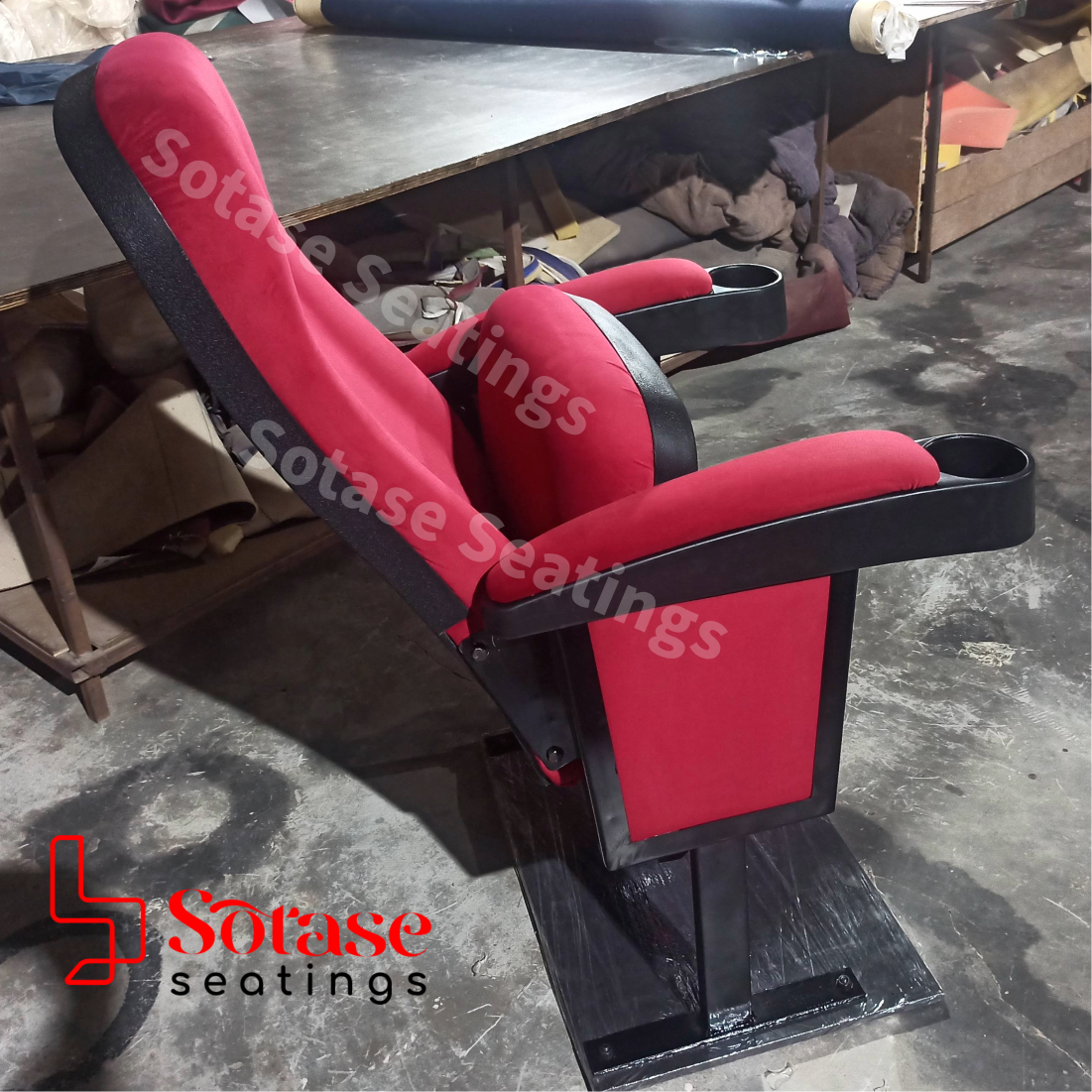 Sotase Box Style Tip-up Auditorium Chair - Finish: Upholstery