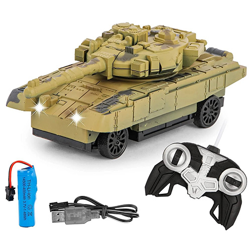 Remote Control Military Tank - Plastic Build, 59D Caterpillar Design, Camouflage Green | Ideal for Ages 3-7, Perfect for School & Play Activities