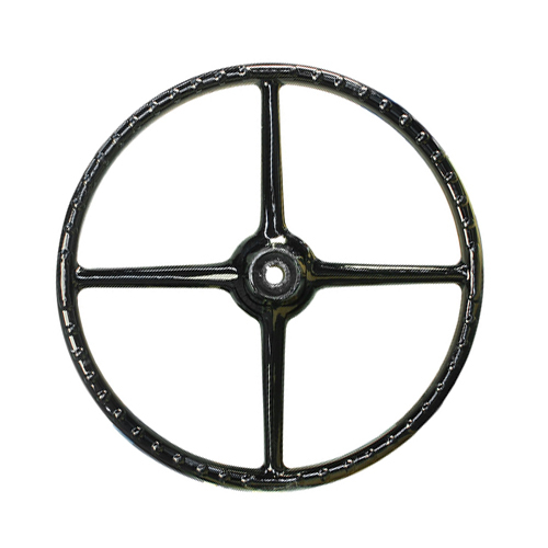 Steering Wheel - 450mm Outer Diameter, 30mm Bore | 4 Spokes, Aluminium Cast Hollow, 4.01 Lbs Weight, Fitment Pin Centre Hub Style