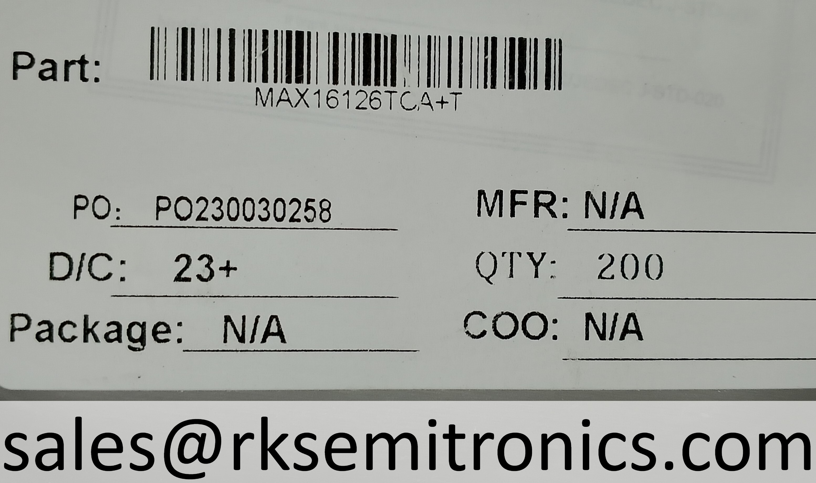 Max16126tca+t Ic - Application: Reset Monitor