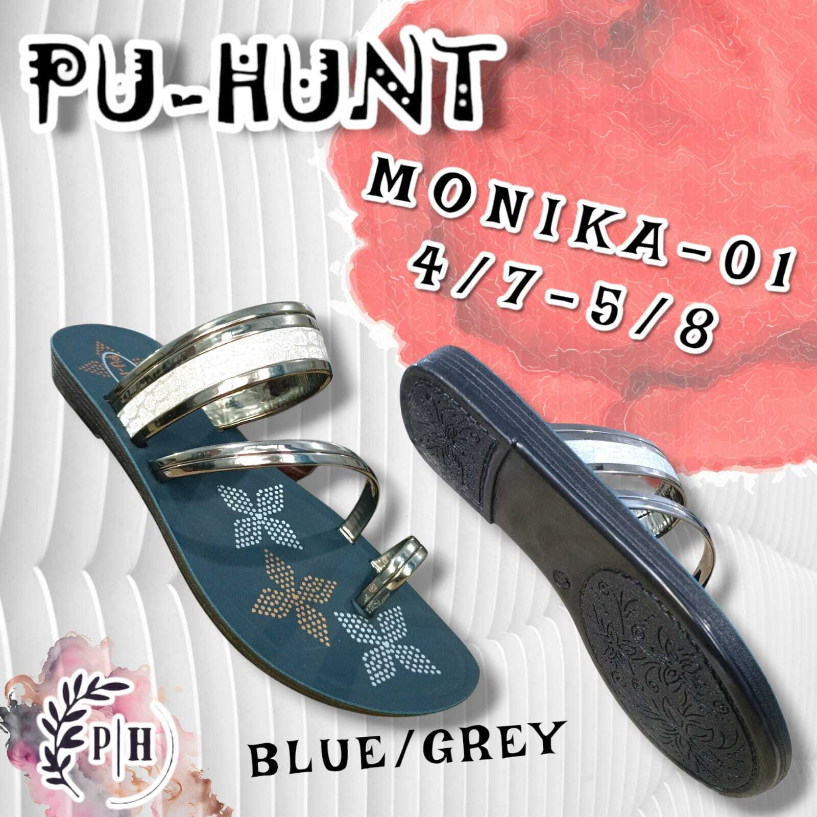 Monika Slipper-01 - Synthetic Upper, Comfortable Fit , Available In 5 Elegant Colors: Black, Blue, Grey, Cherry, Brown
