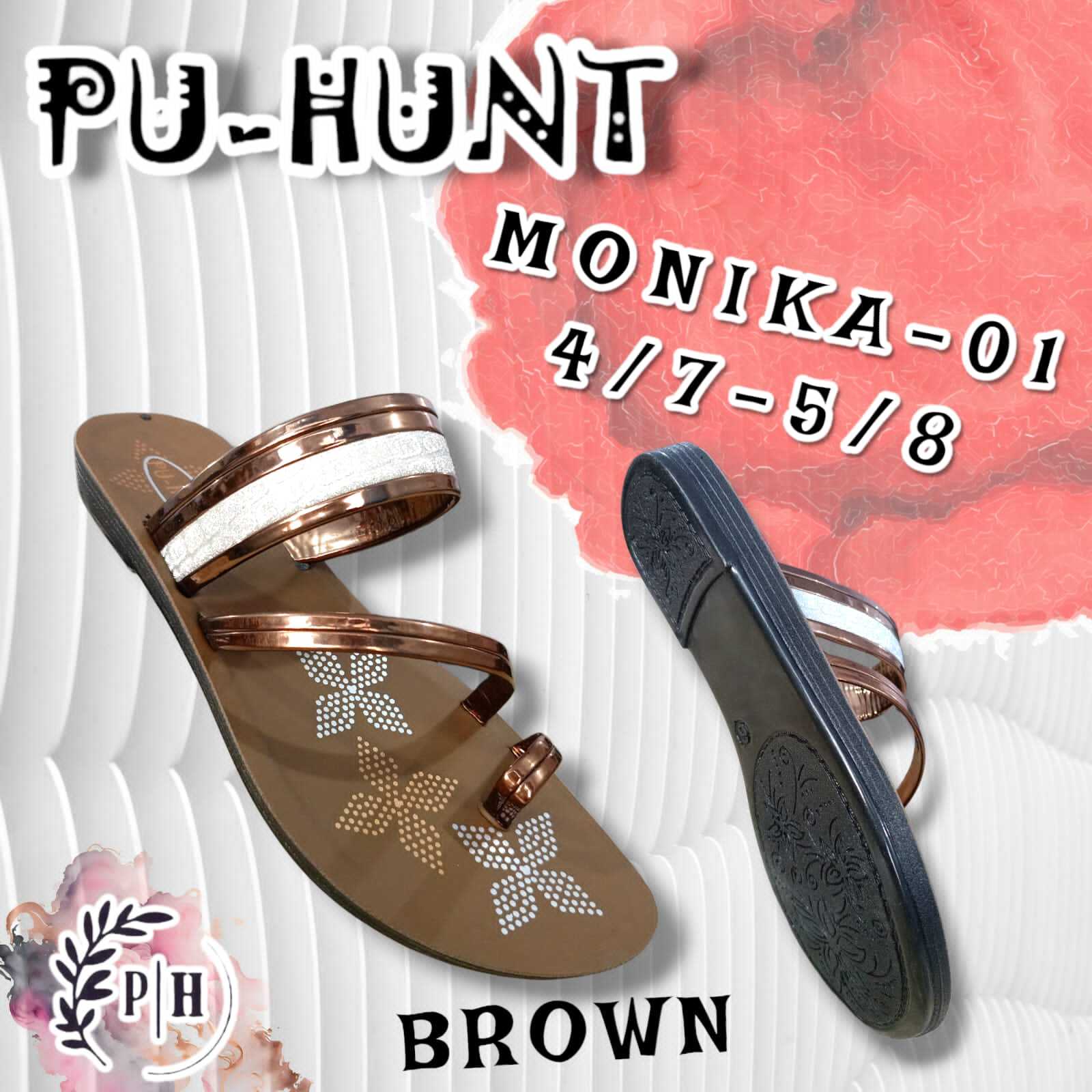 Monika Slipper-01 - Synthetic Upper, Comfortable Fit , Available In 5 Elegant Colors: Black, Blue, Grey, Cherry, Brown
