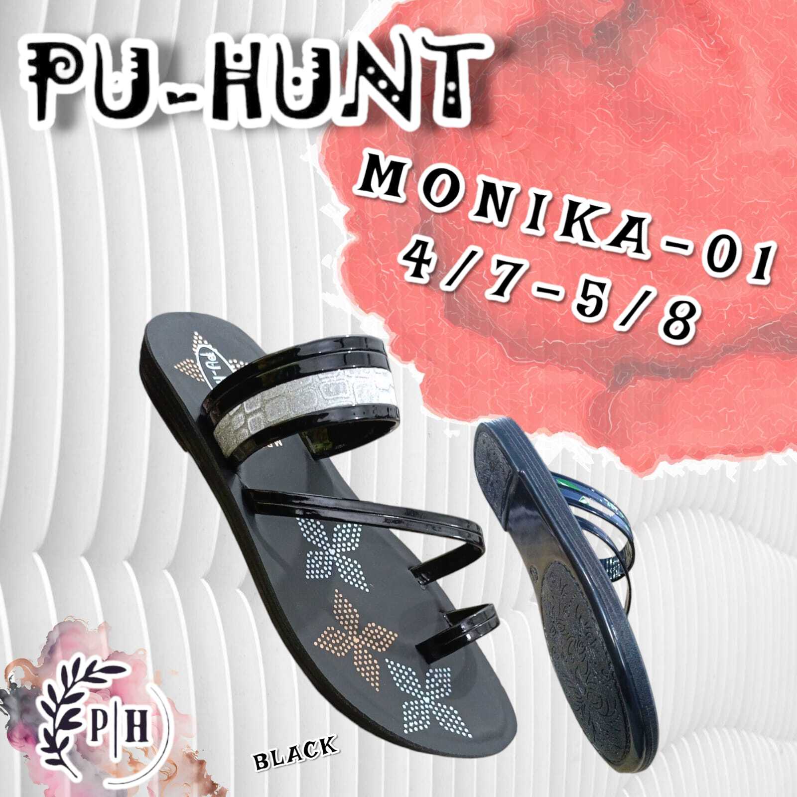Monika Slipper-01 - Synthetic Upper, Comfortable Fit , Available In 5 Elegant Colors: Black, Blue, Grey, Cherry, Brown