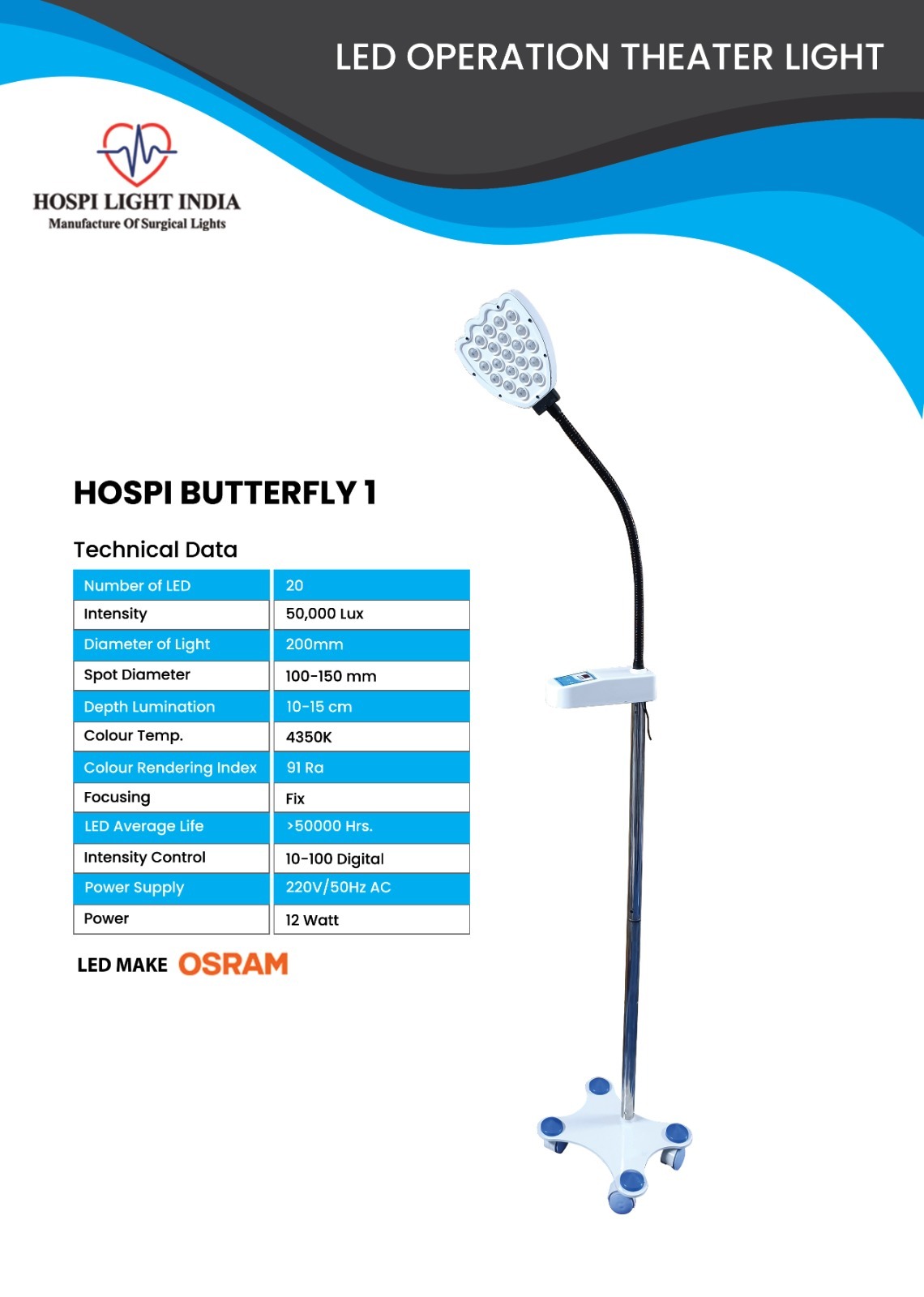 Double Dome Led Ot Light Surgical Light - Automation Grade: Manual