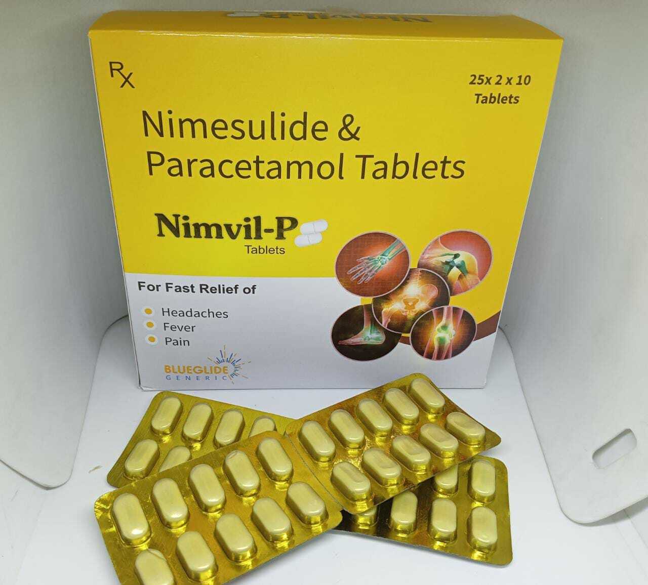 Nimesulide Paracetamol Tablets - 25x2x10 Packing | Dosage As Per Doctor's Instructions, Store In A Cool, Dry & Dark Place