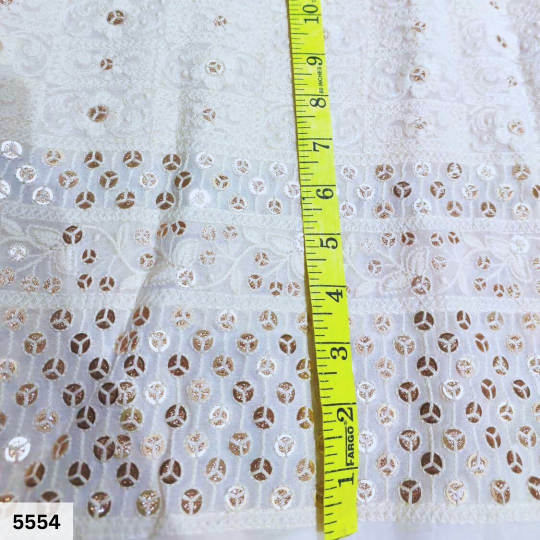Lucknowi Chikankari Sherwani Fabric - Attributes: Comfortable & Soft