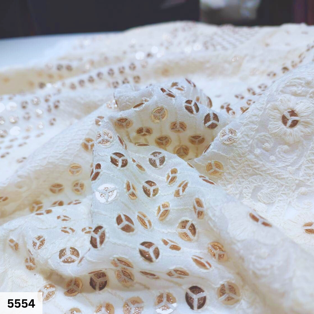Lucknowi Chikankari Sherwani Fabric - Attributes: Comfortable & Soft