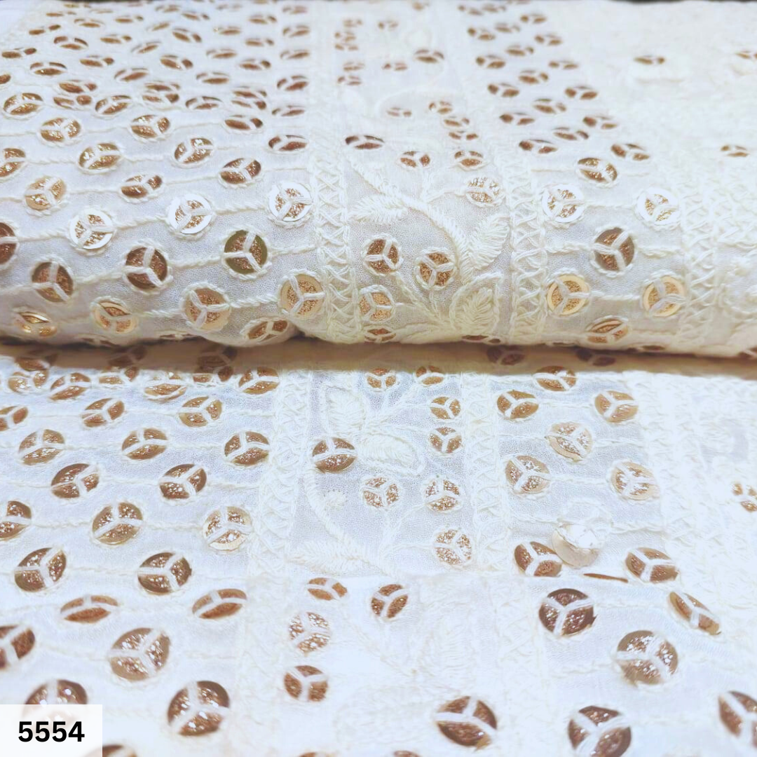 Lucknowi Chikankari Sherwani Fabric - Attributes: Comfortable & Soft
