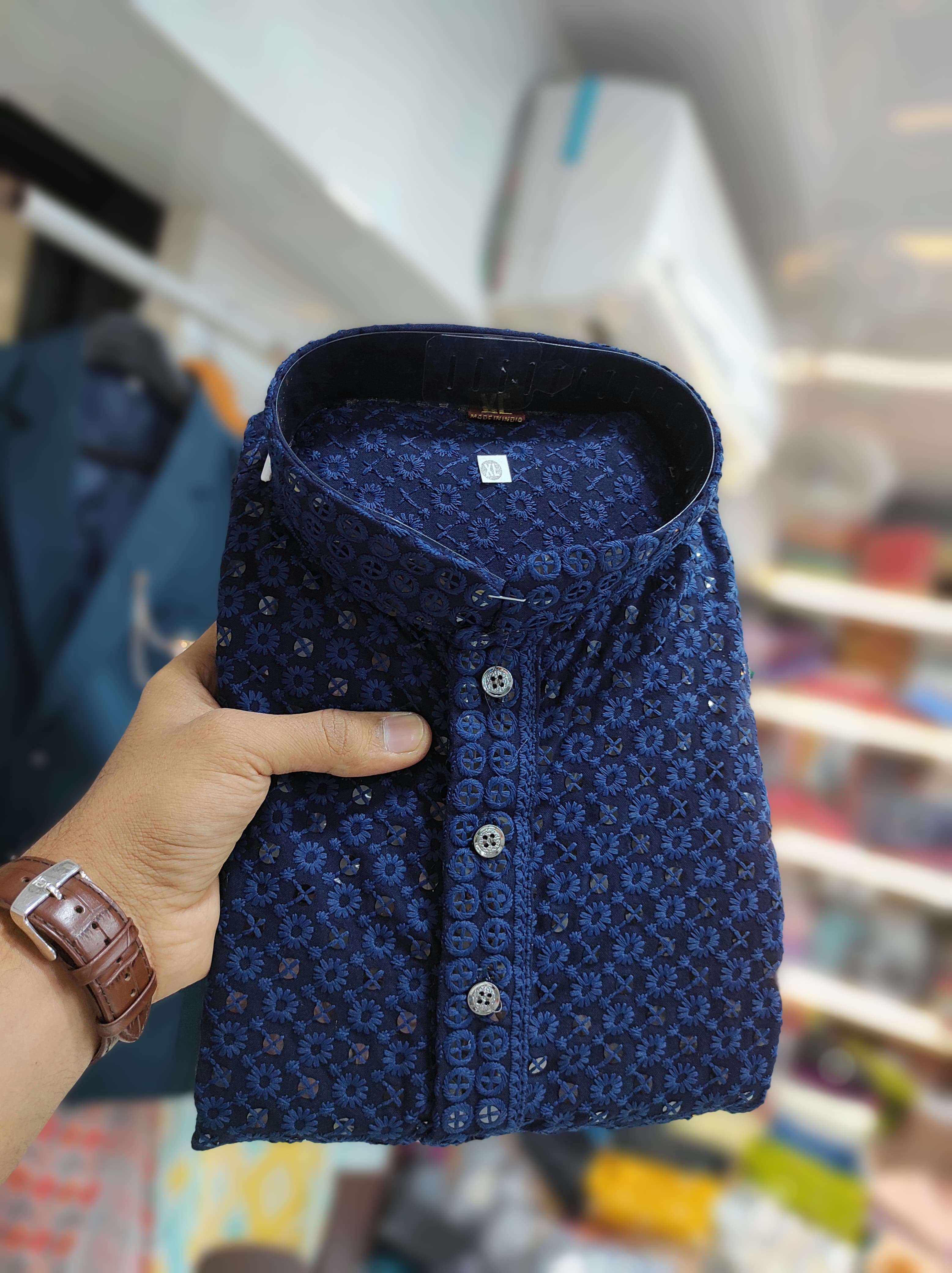 Lucknowi With Sequence - Chest Size: M
