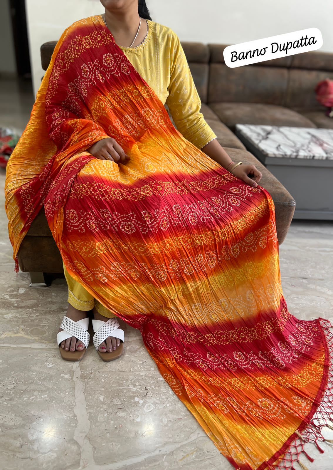 Banno Dupatta - Design: Simple