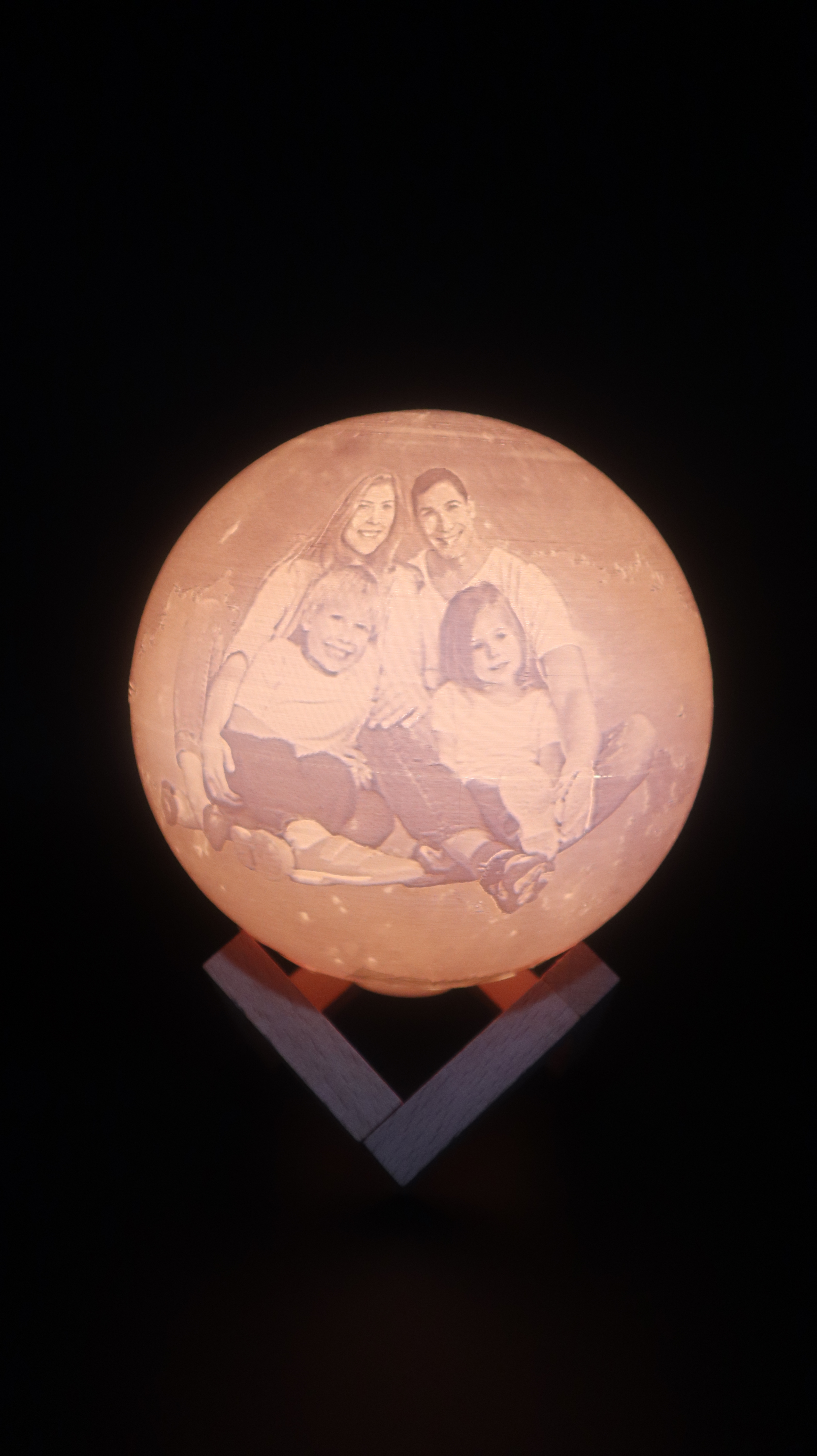 3d Printed Customized Moon Lamp With Stand - Color: Different Available