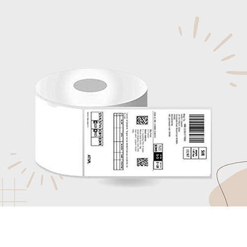 White Barcode Label - High-Quality Paper Material, Available in Various Sizes & Colors, Round/Roll Shapes for Easy Labeling