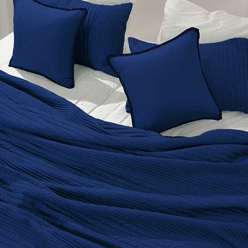 100% Cotton 120 Gsm Fiber Filled Blue Stripe Comforter